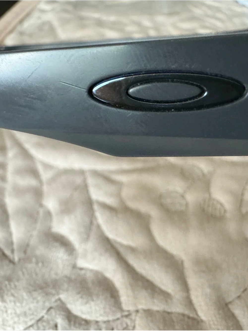 Oakley Drop Point Grey Sunglasses Temple Arm with Oval Logo